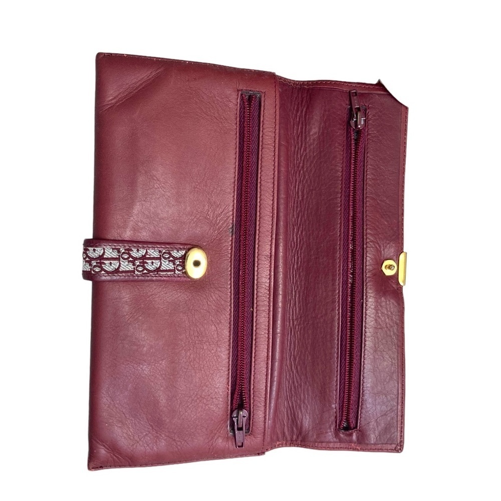 Dior vintage burgandy leather wallet - Picture 6 of 14